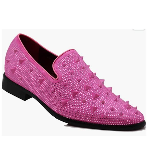Men\'s Vintage Spike Dress Loafers Slip On Fashion Shoes Classic Tuxedo Dress 24p main image 7